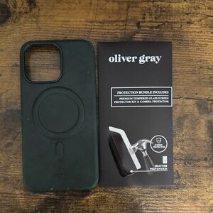 Green Phone Case with Protection Bundle